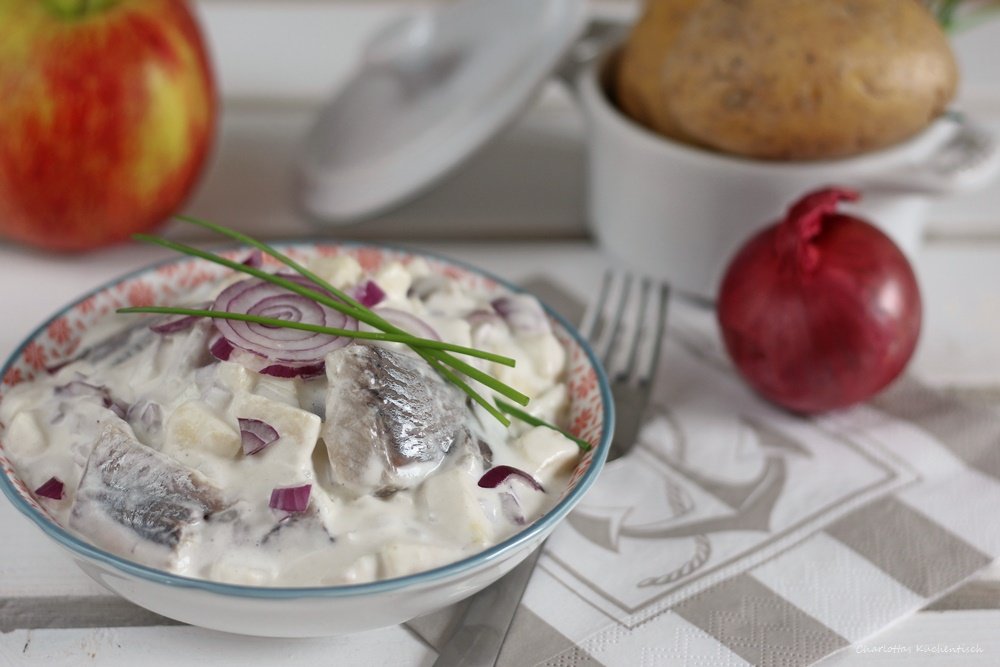 Ein Reiseandenken an Sylt - Matjes in Apfel Sahne Sauce - Urlaubshappen