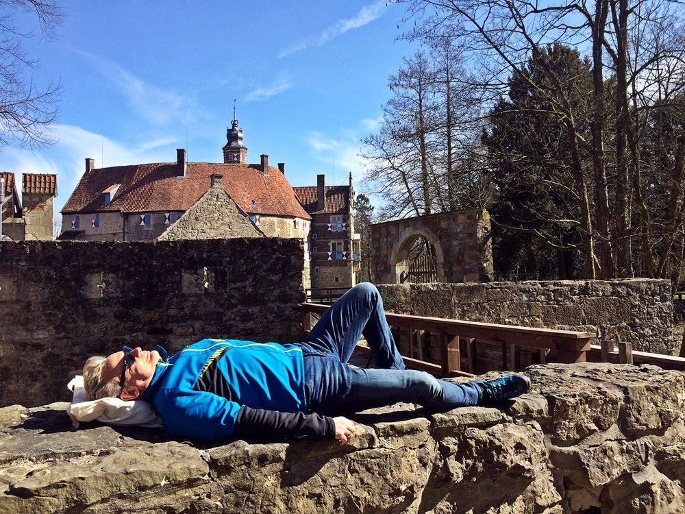 Radtour im Münsterland, Fahrrad fahren, Münsterland, Lüdinghauser Acht, Lüdinghausen, Wasserburg Vischering, Pause