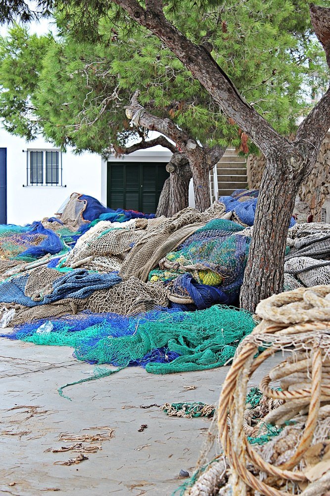 Mallorcas Ostküste, Cala Figuera, Fischernetze