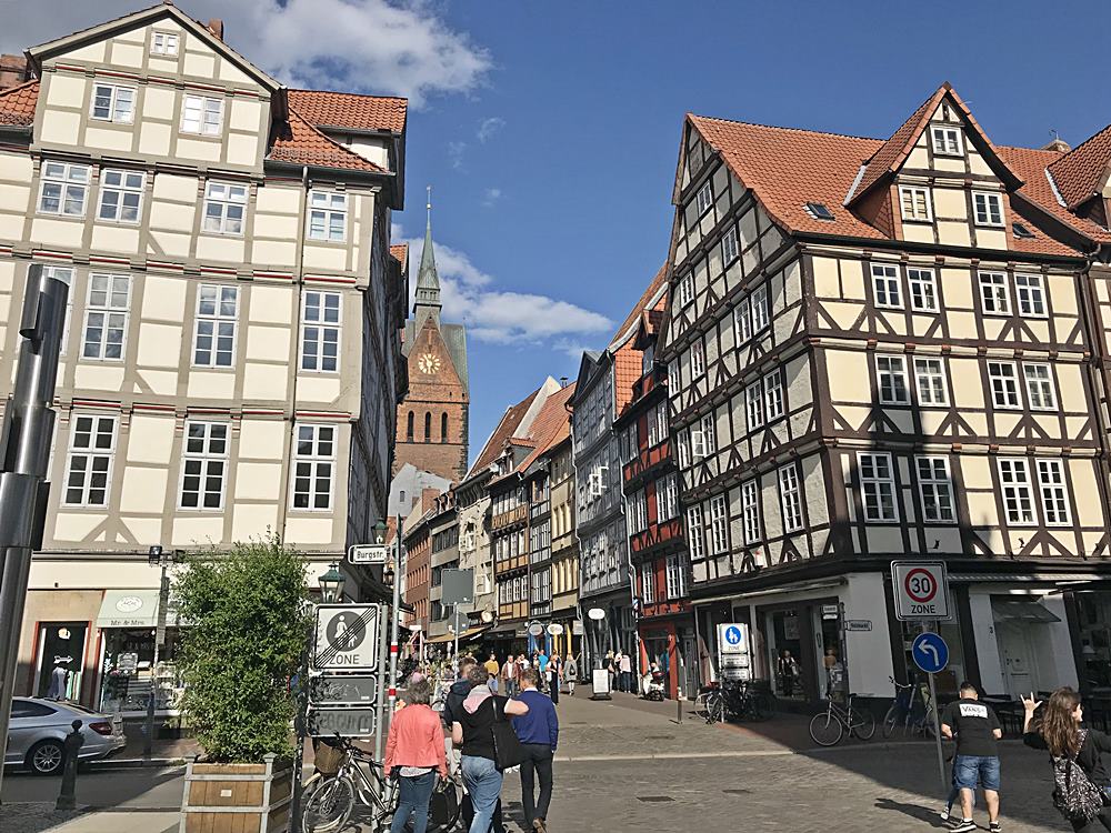 Altstadt, Fachwerk, Hannover, Niedersachsen, Der rote Faden