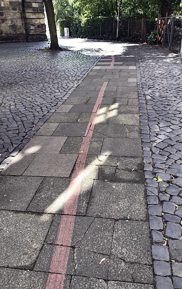 Der rote Faden, Stadttour in Eigenregie, Hannover, rote Linie